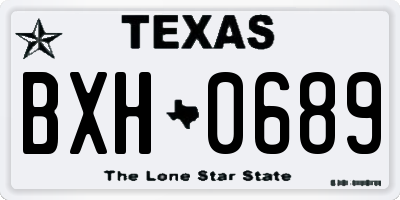 TX license plate BXH0689