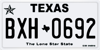 TX license plate BXH0692