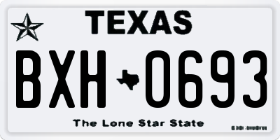 TX license plate BXH0693