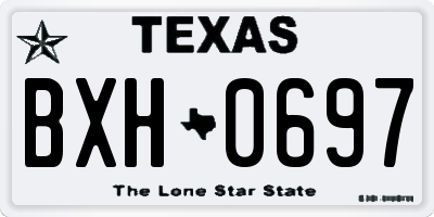 TX license plate BXH0697