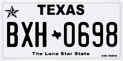 TX license plate BXH0698