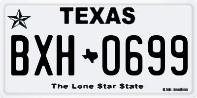 TX license plate BXH0699