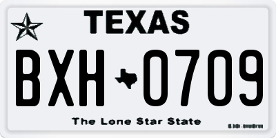 TX license plate BXH0709