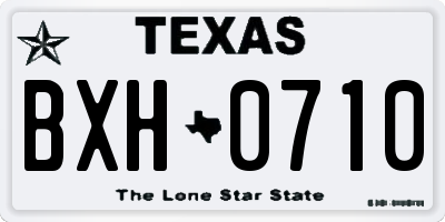 TX license plate BXH0710