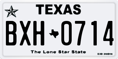 TX license plate BXH0714