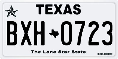 TX license plate BXH0723