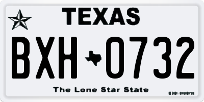 TX license plate BXH0732