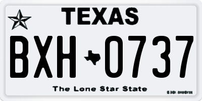 TX license plate BXH0737