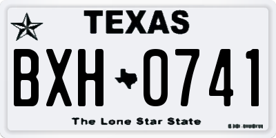 TX license plate BXH0741