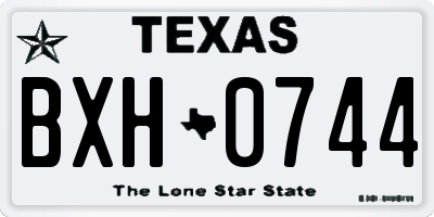 TX license plate BXH0744