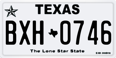 TX license plate BXH0746