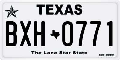 TX license plate BXH0771