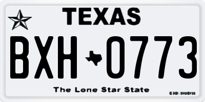 TX license plate BXH0773
