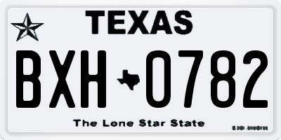 TX license plate BXH0782