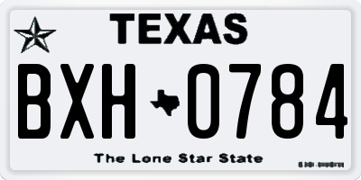 TX license plate BXH0784