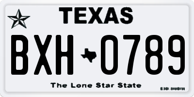 TX license plate BXH0789