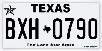 TX license plate BXH0790