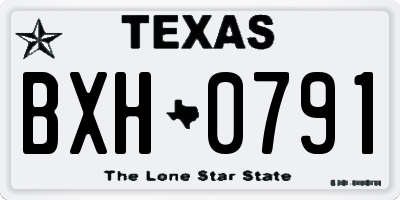 TX license plate BXH0791