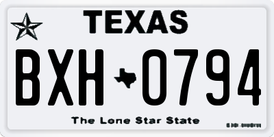 TX license plate BXH0794