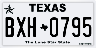 TX license plate BXH0795