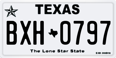 TX license plate BXH0797
