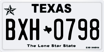 TX license plate BXH0798