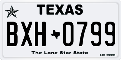 TX license plate BXH0799