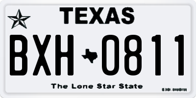 TX license plate BXH0811