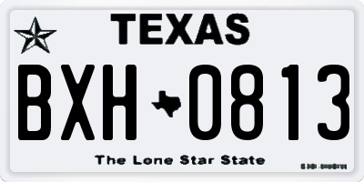 TX license plate BXH0813