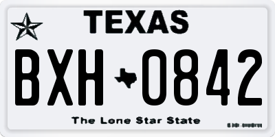 TX license plate BXH0842