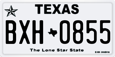 TX license plate BXH0855