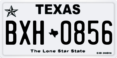 TX license plate BXH0856