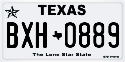 TX license plate BXH0889