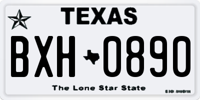 TX license plate BXH0890