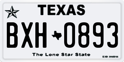 TX license plate BXH0893
