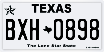 TX license plate BXH0898