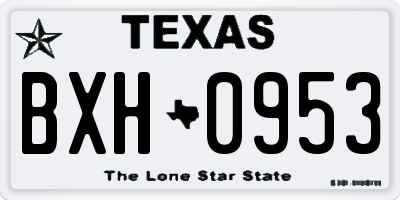 TX license plate BXH0953