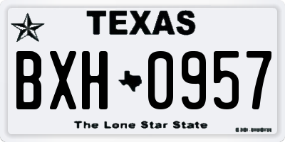 TX license plate BXH0957