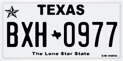TX license plate BXH0977