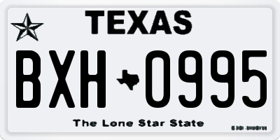 TX license plate BXH0995