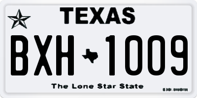 TX license plate BXH1009
