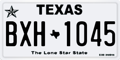TX license plate BXH1045