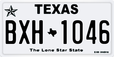 TX license plate BXH1046