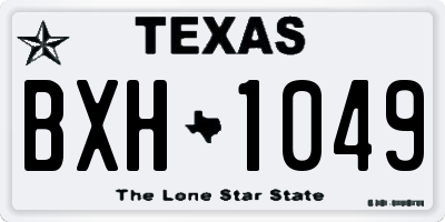 TX license plate BXH1049