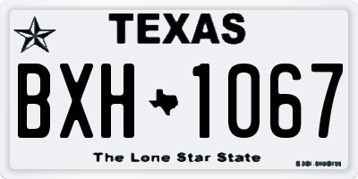 TX license plate BXH1067