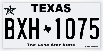 TX license plate BXH1075