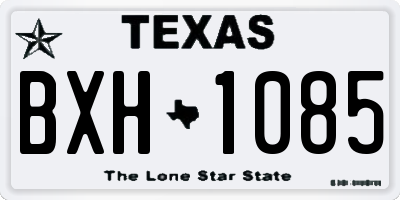 TX license plate BXH1085
