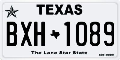 TX license plate BXH1089