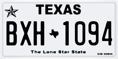 TX license plate BXH1094