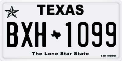 TX license plate BXH1099